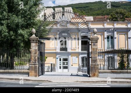 Straße der Baños de Montemayor, Spanien, Europa Stockfoto