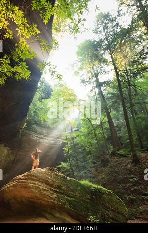 Ash Cave, Hocking Hills State Park, Ohio, USA Stockfoto