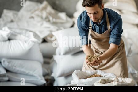 Qualitätsprodukte zum Brauen und Gärung von Getränken Stockfoto