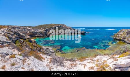 Fish Hook Bay auf der Insel Rottnest in Australien Stockfoto