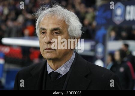 FC Nantes-Manager Vahid Halilhodzic beim Halbfinale des französischen Pokals Paris Saint-Germain gegen Nantes am 3. April 2019 im Stadion Parc des Princes in Paris, Frankreich. PSG gewann 3:0. Foto von Henri Szwarc/ABACAPRESS.COM Stockfoto