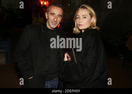 Elie Semoun und Emmanuelle Beart bei der Buchpräsentation von Alejandro G. Roemmers 'Le Retour du Jeune Prince' am 10. April 2019 im Atelier des Lumieres in Paris, Frankreich. Foto von Jerome Domine/ABACAPRESS.COM Stockfoto