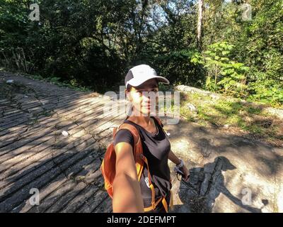 Trekking in Xilitla, San Luis Potosi, Mexiko Stockfoto