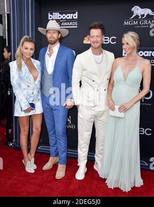 Brittney Marie Cole, Brian Kelley und Tyler Hubbard von Florida Georgia Line und Hayley Stommel nehmen am 2019 1. Mai 2019 an den Billboard Music Awards in der MGM Grand Garden Arena in Las Vegas, Nevada, Teil. Foto von Lionel Hahn/ABACAPRESS.COM Stockfoto