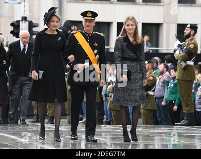 König Philippe, die Königin Mathilde der Belgier und Kronprinzessin Elisabeth von Belgien bei der Beerdigung des Großherzogs Jean von Luxemburg in der Kathedrale Notre-Dame von Luxemburg in Luxemburg-Stadt, Luxemburg am 4. Mai 2019. Großherzog Jean von Luxemburg starb am 98. April 23, 2019. Foto von David Niviere/ABACAPRESS.COM Stockfoto