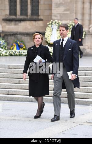 Pavlos, Kronprinz von Griechenland und Mutter Königin Anne-Marie von Griechenland bei der Beerdigung des Großherzogs Jean von Luxemburg in der Kathedrale Notre-Dame von Luxemburg in Luxemburg-Stadt, Luxemburg am 4. Mai 2019. Großherzog Jean von Luxemburg starb am 98. April 23, 2019. Foto von David Niviere/ABACAPRESS.COM Stockfoto