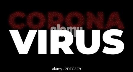 Illustration Grafik Vektor des Corona-Virus in wuhan, Coronavirus-Infektion. 2019-nvoc Virus. Corona Virus Logo Microbe, Outbreak Covid-19 Zeichen mit V Stock Vektor