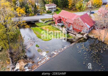 Old Mill am Claverack Creek, Claverack-Red Mills, NY, USA Stockfoto