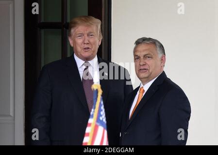 US-Präsident Donald Trump begrüßt den ungarischen Premierminister Viktor Orban am 13. Mai 2019 im Weißen Haus in Washington, D.C.. Foto von Olivier Douliery/ABACAPRESS.COM Stockfoto