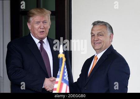 US-Präsident Donald Trump begrüßt den ungarischen Premierminister Viktor Orban am 13. Mai 2019 im Weißen Haus in Washington, D.C.. Foto von Olivier Douliery/ABACAPRESS.COM Stockfoto