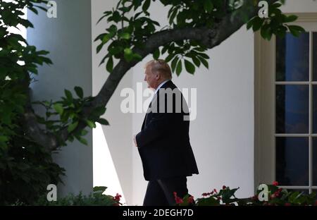 US-Präsident Donald Trump verlässt das Oval Office des Weißen Hauses am 14. Mai 2019 in Washington, DC. Foto von Olivier Douliery/ABACAPRESS.COM Stockfoto