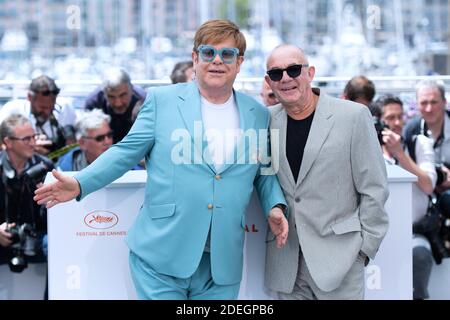 Elton John und Bernie Taupin bei der Rocketman Photocall im Rahmen der 72. Internationalen Filmfestspiele von Cannes am 16. Mai 2019 in Cannes, Frankreich. Foto von Aurore Marechal/ABACAPRESS.COM Stockfoto