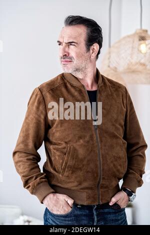 NO WEB NO APPS IN FRANCE UNTIL MAY 31 - der Oscar-prämierte französische Schauspieler Jean Dujardin posiert für Bilder im JW Marriott während der 72. Filmfestspiele von Cannes am 15. Mai 2019 in Cannes, Frankreich. Foto von Lionel Hahn/ABACAPRESS.COM Stockfoto