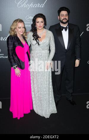 Caroline Scheufele, Anna Netrebko und Yusif Eyvazov besuchen die Chopard Love Night Fotocall während des 72. Filmfestivals in Cannes am 17. Mai 2019 in Cannes, Frankreich. Foto von Berzane-Ammar/ABACAPRESS.COM Stockfoto