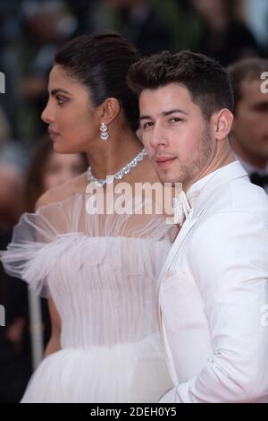 Die Schauspielerin Priyanka Chopra und ihr Mann Nick Jonas nahmen an der Premiere von Les Plus Belles Annees d'Une Vie im Rahmen der 72. Internationalen Filmfestspiele von Cannes am 18. Mai 2019 in Cannes, Frankreich, Teil. Foto von Aurore Marechal/ABACAPRESS.COM Stockfoto