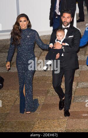 Eva Longoria, ihr Mann Jose Antonio Baston und ihr Sohn Santiago Enrique nehmen an der Global Gift Gala in der Mouton Cadet Winbe Bar während des 72. Filmfestivals in Cannes am 20. Mai 2019 in Cannes, Frankreich, Teil. Foto von Nasser Berzane/ABACAPRESS.COM Stockfoto