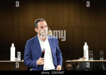 Benoit Hamon, Vorsitzender der Partei Generation S, war am 24. Mai 2019 in der letzten Sitzung der Europawahlen 2019 im Jakobinerkloster in Rennes, Frankreich, vertreten. Foto von Julien Ermine/ABACAPRESS.COM Stockfoto