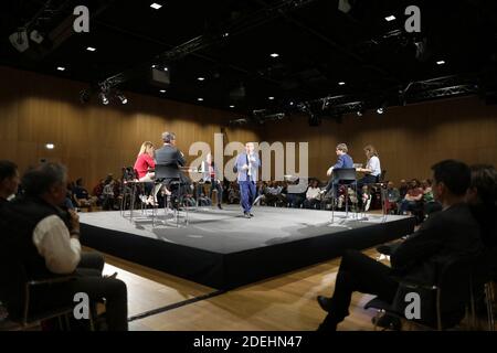 Benoit Hamon, Vorsitzender der Partei Generation S, war am 24. Mai 2019 in der letzten Sitzung der Europawahlen 2019 im Jakobinerkloster in Rennes, Frankreich, vertreten. Foto von Julien Ermine/ABACAPRESS.COM Stockfoto