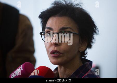 Rachida Dati, Mitglied der französischen rechten Partei Les Republicains (LR), spricht zu Journalisten, als sie nach einer Sitzung des Parteibüros am 27. Mai 2019 im Sitz der LR in Paris nach den Europawahlen abreist. Foto von Raphael Lafargue/ABACAPRESS.COM Stockfoto