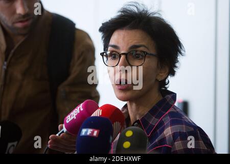 Rachida Dati, Mitglied der französischen rechten Partei Les Republicains (LR), spricht zu Journalisten, als sie nach einer Sitzung des Parteibüros am 27. Mai 2019 im Sitz der LR in Paris nach den Europawahlen abreist. Foto von Raphael Lafargue/ABACAPRESS.COM Stockfoto