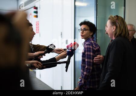 Rachida Dati, Mitglied der französischen rechten Partei Les Republicains (LR), spricht zu Journalisten, als sie nach einer Sitzung des Parteibüros am 27. Mai 2019 im Sitz der LR in Paris nach den Europawahlen abreist. Foto von Raphael Lafargue/ABACAPRESS.COM Stockfoto