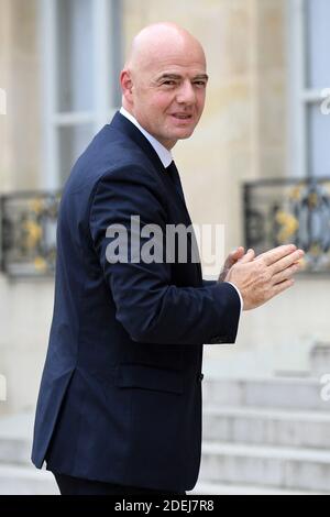 FIFA-Präsident Gianni Infantino kommt am 4. Juni 2019 zu einem Treffen mit dem französischen Präsidenten Emmanuel Macron im Elysee-Palast in Paris, Frankreich.Foto von David Niviere/ABACAPRESS.COM Stockfoto