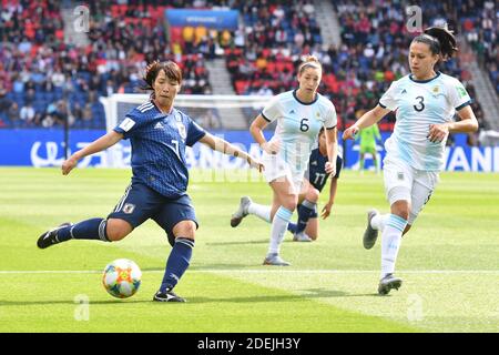 Das Spiel der FIFA Frauen-Weltmeisterschaft Frankreich 2019 der Gruppe D zwischen Argentinien und Japan im Parc des Princes am 10. Juni 2019 in Paris, Frankreich. Foto von Laurent Zabulon / ABACAPRESS.COM Stockfoto