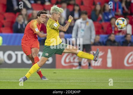 Janine VAN WYK in Aktion während des Spiels der FIFA Frauen-Weltmeisterschaft Frankreich 2019 Gruppe B Spiel zwischen Südafrika und China, im Parc des Princes Stadion am 13. Juni 2019 in Paris, Frankreich. Foto von Loic Baratoux/ABACAPRESS.COM Stockfoto