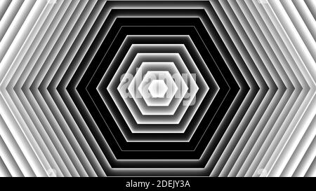 Abstrakter Neon-Hintergrund von Sechsecken Stockfoto