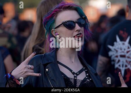 Allgemeine Atmosphäre beim Hellfest Open Air Festival am 23. Juni 2019 in Clisson, Frankreich Foto von Julien Reynaud/APS-Medias/ABACAPRESS.COM Stockfoto