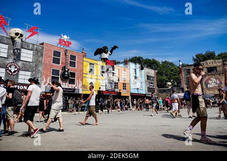 Allgemeine Atmosphäre beim Hellfest Open Air Festival am 23. Juni 2019 in Clisson, Frankreich Foto von Julien Reynaud/APS-Medias/ABACAPRESS.COM Stockfoto