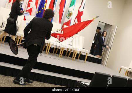 Illustration - Nebenveranstaltung des japanischen Premierministers zum Thema "Förderung der Stellung der Frauen bei der Arbeit" im Intex Osaka Kongresszentrum beim G20-Gipfel in Osaka, Japan, am 29. Juni 2019. Foto von Dominque Jacovides/Pool/ABACAPRESS.COM Stockfoto