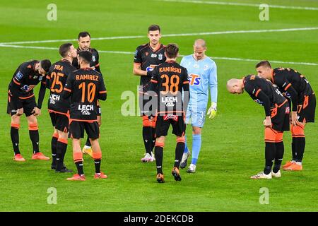 Danzig, Polen. November 2020. Team von Lech Poznan in Aktion gesehen während der polnischen Ekstraklasa Spiel zwischen Lech Danzig und Lech Poznan.(Final Score; Lechia Danzig 0:1 Lech Poznan) Credit: SOPA Images Limited/Alamy Live News Stockfoto