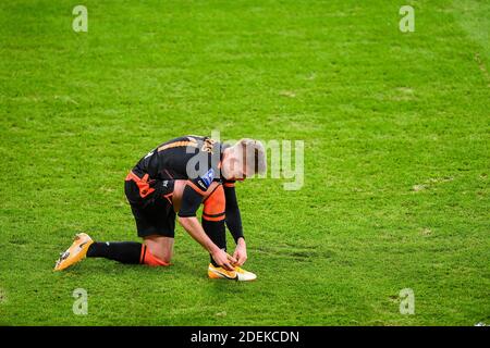 Danzig, Polen. November 2020. Michal Skoras von Lech in Aktion gesehen während der polnischen Ekstraklasa Spiel zwischen Lechia Danzig und Lech Poznan.(Endstand; Lechia Danzig 0:1 Lech Poznan) Credit: SOPA Images Limited/Alamy Live News Stockfoto