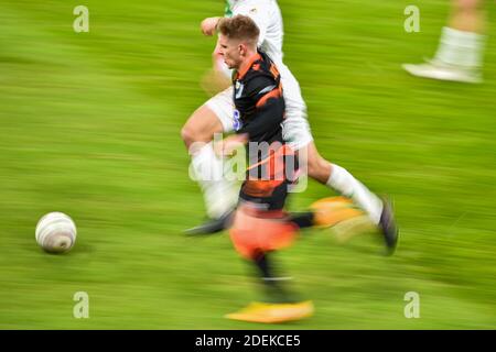 Danzig, Polen. November 2020. Michal Skoras von Lech in Aktion gesehen während der polnischen Ekstraklasa Spiel zwischen Lechia Danzig und Lech Poznan.(Endstand; Lechia Danzig 0:1 Lech Poznan) Credit: SOPA Images Limited/Alamy Live News Stockfoto