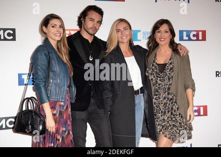 Candice Pascal, Anthony Colette, Ines Vandamme und Elsa Esnoult nehmen am 09. September 2019 an der Fotozelle der Groupe TF1 im Palais de Tokyo in Paris Teil. Foto von David Niviere/ABACAPRESS.COM Stockfoto