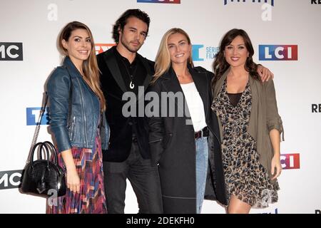 Candice Pascal, Anthony Colette, Ines Vandamme und Elsa Esnoult nehmen am 09. September 2019 an der Fotozelle der Groupe TF1 im Palais de Tokyo in Paris Teil. Foto von David Niviere/ABACAPRESS.COM Stockfoto