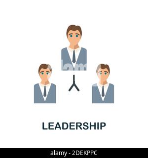 Leadership Flat Icon aus der Reputation Management Collection. Einfaches Linienelement Führungssymbol für Vorlagen, Webdesign und Infografiken Stock Vektor