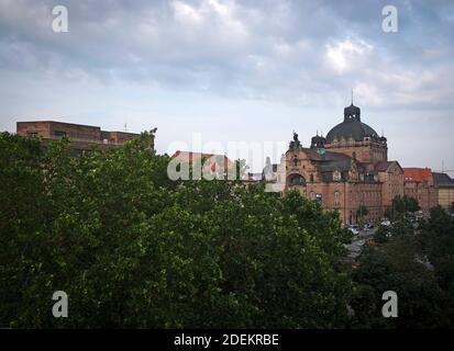 Hauptbahnhof der fränkischen Stadt Nürnberg in Deutschland Stock Foto Stockfoto