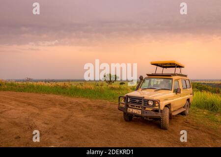 Queen Elizabeth National Park / Uganda - Februar 29 2020: Safari im Queen Elizabeth National Park, Uganda. Stockfoto