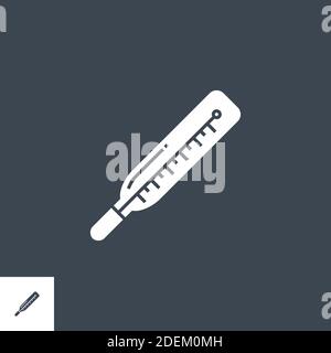Symbol für die Vektorgyphe im Zusammenhang mit medizinischen Thermometern. Stock Vektor