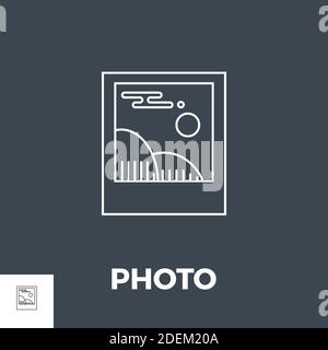 Symbol Für Fotolinie Stock Vektor