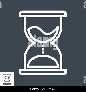 Hourglass Thin Line Vektor-Symbol Stock Vektor