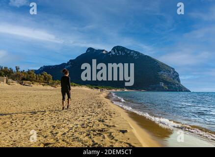 Monte Circeo (Latina, Italien) - der berühmte Berg am Tirreno Meer, in der Provinz Latina, sehr beliebt bei Wanderern für seine schöne Landschaft Stockfoto