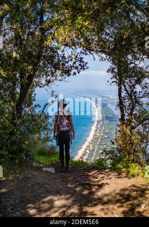 Monte Circeo (Latina, Italien) - der berühmte Berg am Tirreno Meer, in der Provinz Latina, sehr beliebt bei Wanderern für seine schöne Landschaft Stockfoto