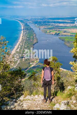 Monte Circeo (Latina, Italien) - der berühmte Berg am Tirreno Meer, in der Provinz Latina, sehr beliebt bei Wanderern für seine schöne Landschaft Stockfoto