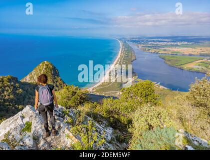 Monte Circeo (Latina, Italien) - der berühmte Berg am Tirreno Meer, in der Provinz Latina, sehr beliebt bei Wanderern für seine schöne Landschaft Stockfoto