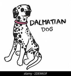 Dalmatiner Hund Cartoon Vektor Illustration Stock Vektor