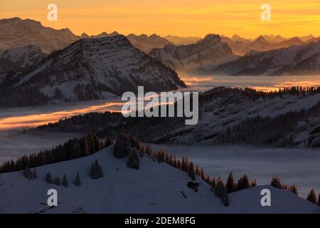 Geographie / Reisen, Schweiz, Blick vom Kronberg, Appenzell, Additional-Rights-Clearance-Info-not-available Stockfoto