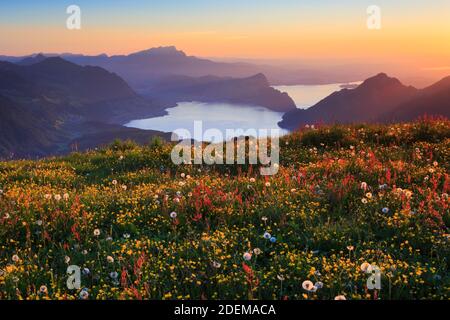 Geographie / Reisen, Schweiz, Pilatus mit Vierwaldstättersee, Additional-Rights-Clearance-Info-not-available Stockfoto